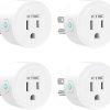 Smart plug 4 Packs, KTMC Mini Wifi Outlet Compatible with Alexa, Google