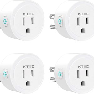 Smart plug 4 Packs, KTMC Mini Wifi Outlet Compatible with Alexa, Google
