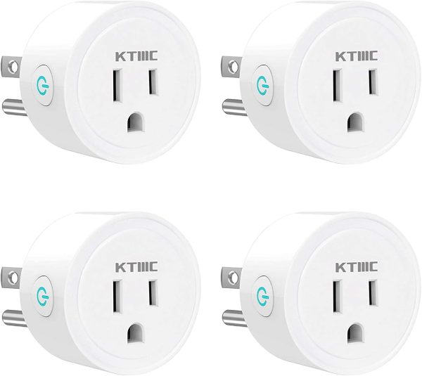Smart plug 4 Packs, KTMC Mini Wifi Outlet Compatible with Alexa, Google