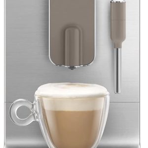 Smeg Fully Automatic Coffee Machine with Steam Taupe, 47 ounces