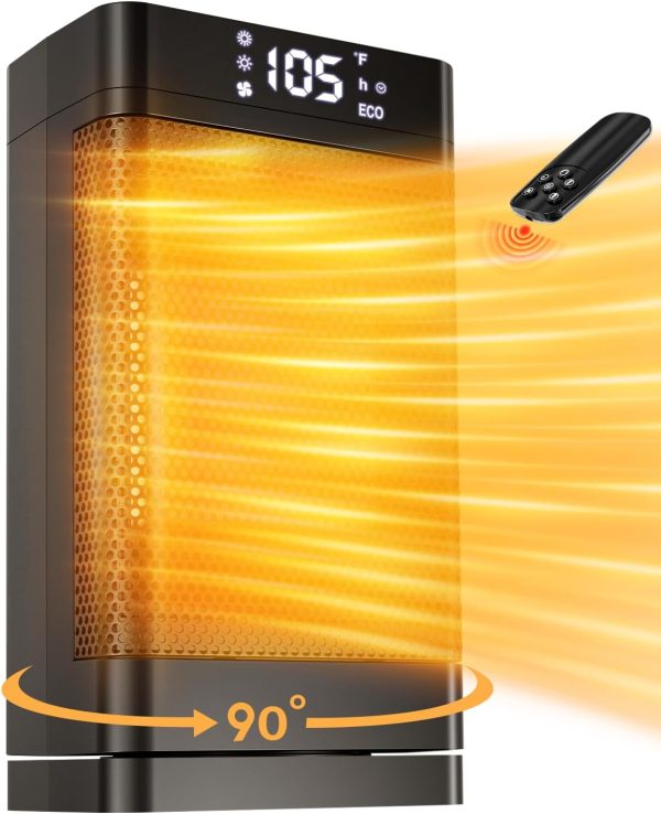 Space Heater 105°F /1500W Portable indoor Electric Heaters,12 PTC Ceramic
