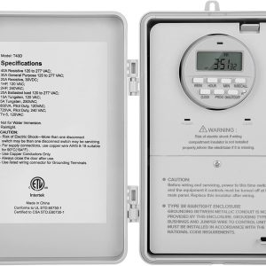 Suraielec Pool Timer, 7-Day Programmable Digital Box Timer Switch, 40 AMP,