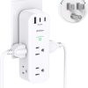 Surge Protector Wall Outlet Extender, Multi Plug Outlet with Rotating Plug,