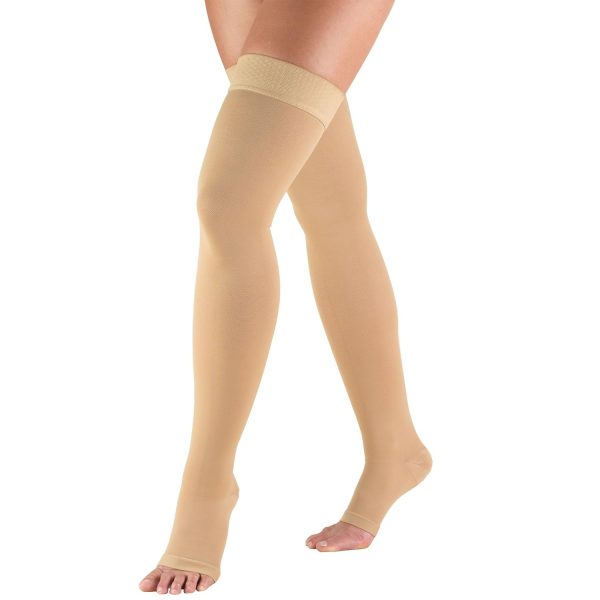 Truform 15-20 mmHg Compression Stockings for Men and Women, Thigh High