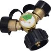 Two Way Propanes Hose Splitter Manifolds with Shutoffing Valves for Camp