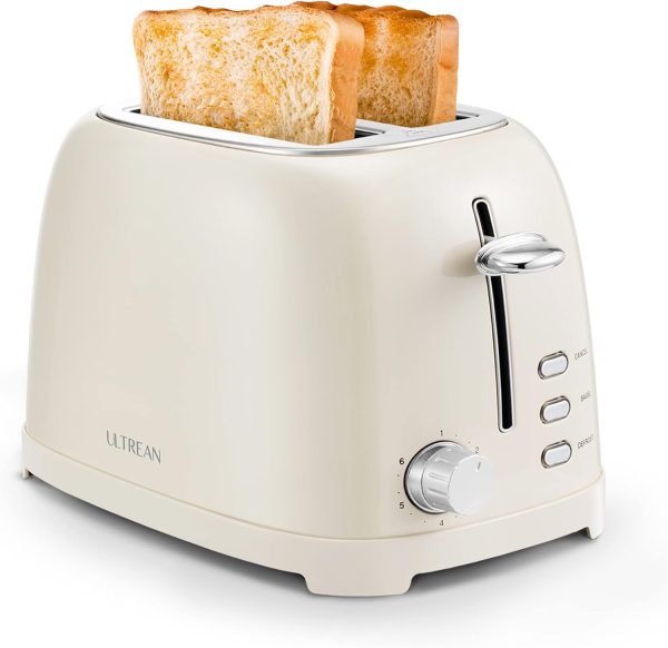 Ultrean Toaster 2 Slice with Extra-Wide Slot, Stainless Steel Toaster with