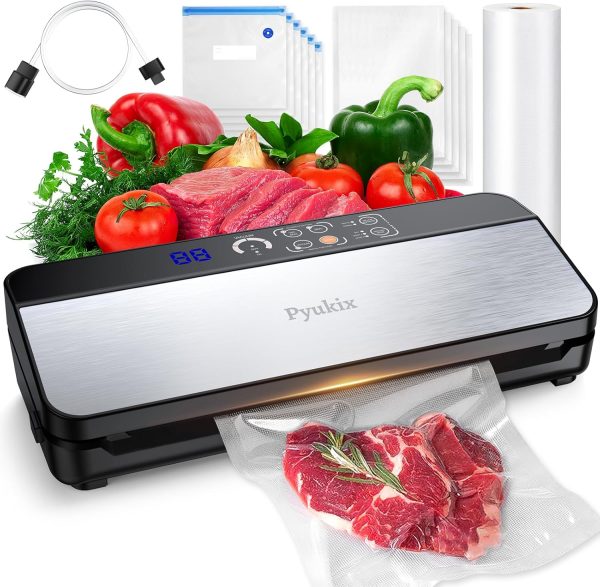 Vacuum Sealer Machine, Food Sealer Machine 80KPA Fully Automatic 8-IN-1
