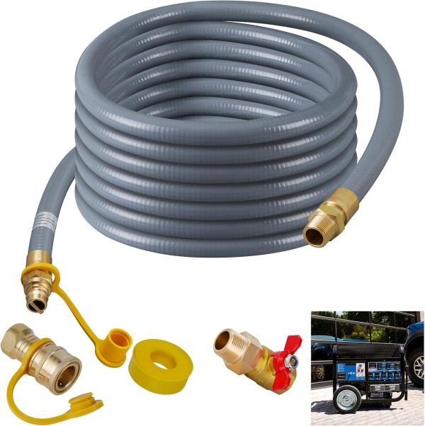 𝑵𝒆𝒘 50 FT 3/4" ID Natural Gas Hose with Quick Connect 3/4" ID Natural Gas