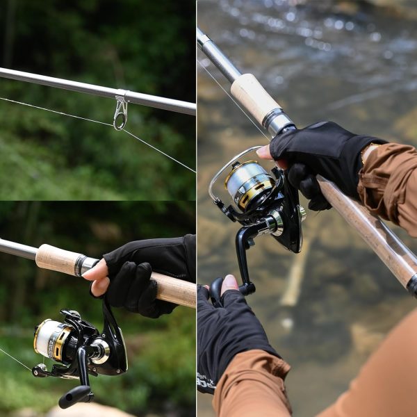 2PCS Fishing Pole Combo,Carbon Fiber Fishing Pole ，12 +1 Shielded Bearings - Image 4