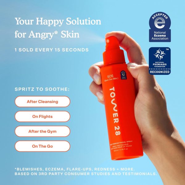 Tower 28 SOS Daily Rescue Facial Spray for Sensitive Skin, Hypochlorous - Image 5