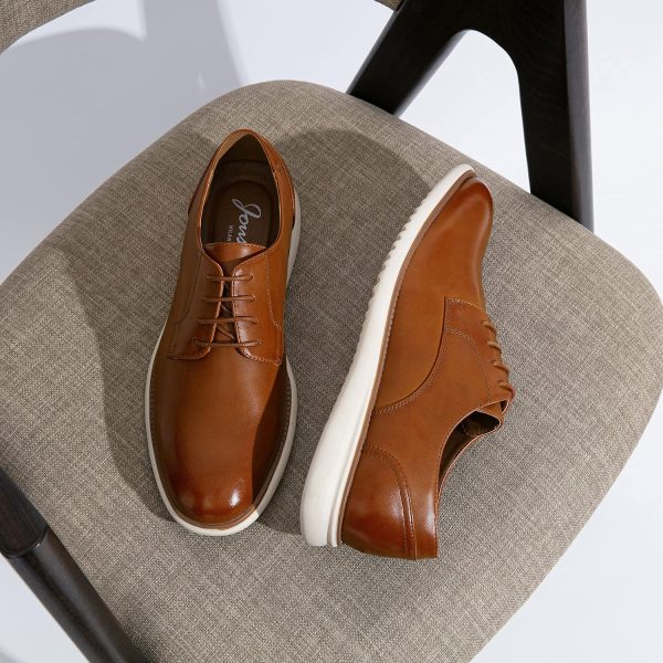 Jousen Men's Dress Shoes Brogue Formal Lace Up Oxfords Shoes - Image 7