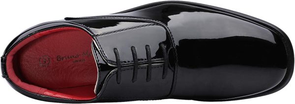 Bruno Marc Men's Faux Patent Leather Tuxedo Derby Dress Shoes Classic - Image 3