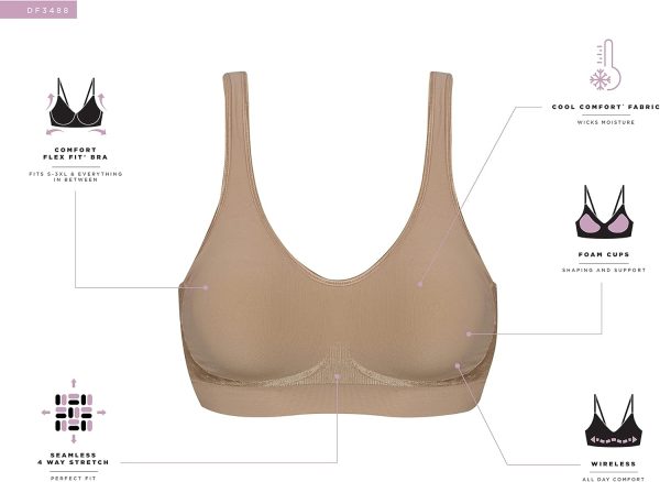 Bali Women's Wireless Bra, Comfort Revolution Full-Coverage Wirefree Bra - Image 5