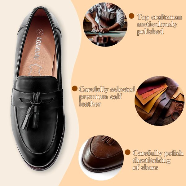 ADAMUMU Womens Loafers Business Casual Shoes for Women, Chunky Leather - Image 4