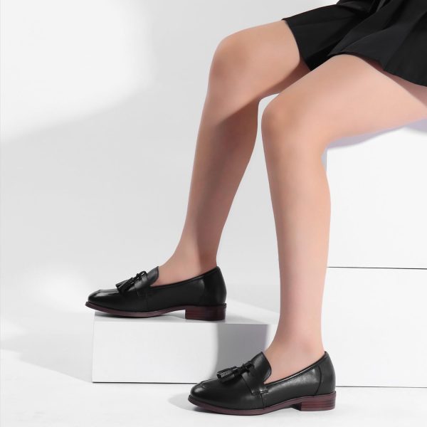 ADAMUMU Womens Loafers Business Casual Shoes for Women, Chunky Leather - Image 5