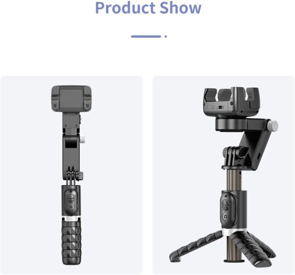 Gimbal Stabilizer for Smartphone 2 Axis Selfie Stick Tripod with Face - Image 3