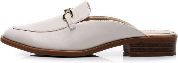 DUNION Women's Dizzy Fancy Open-Back Loafer Comfortable Slip on Chain - Image 2