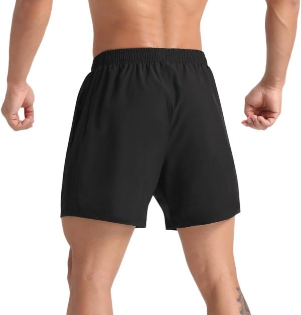 2 Pack Mens Lightweight Athletic Running Shorts 5'' Quick Dry Gym Workout - Image 5