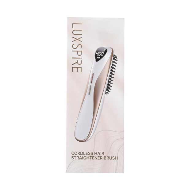 Luxspire Cordless Hair Straightener Brush, Dual Power Hair Brush - Image 13