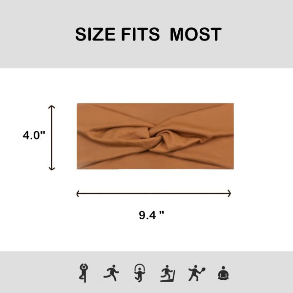 IVARYSS Twist Knotted Boho Headbands for Women Non-Slip, Stretchy Head - Image 4