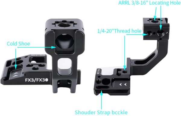 NICEYRIG FX3 FX30 XLR Handle Extension Kit, Circular-Style Extended Grip - Image 4