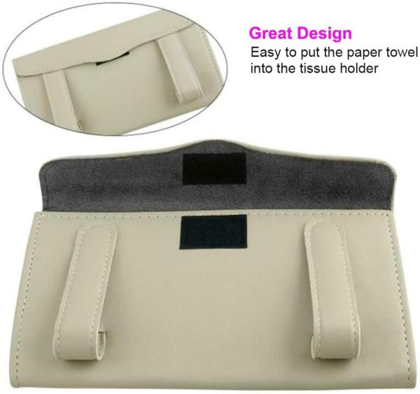 Car Tissue Holder, Sun Visor Napkin Holder, Car Mask Holder for Sun Visor, - Image 6
