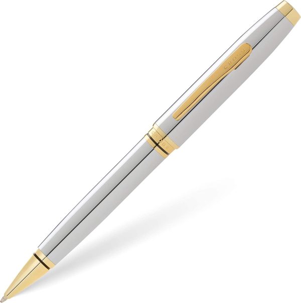 Cross Coventry Polished Chrome with Gold-Tone Ballpoint Pen - Image 2