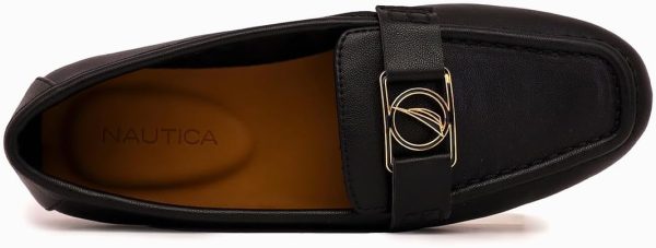 Nautica Woman Flat Loafers Designer Vegan Leather Penny Shoes Slip On - - Image 2