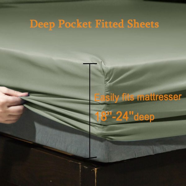 SONORO KATE Bed Sheet Set Super Soft Microfiber 1800 Thread Count Luxury - Image 3