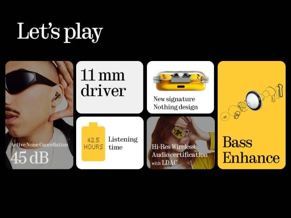 Nothing Ear (a) Wireless Earbuds with ChatGPT Integration, 45dB Hybrid - Image 2