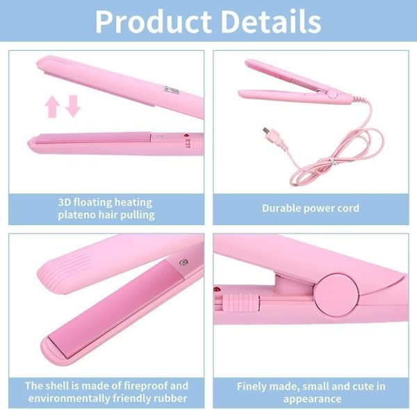 Mini Hair Curler, Ceramic Hair Curler for Short Hair Fine Hair, 2 in 1 Mini - Image 7