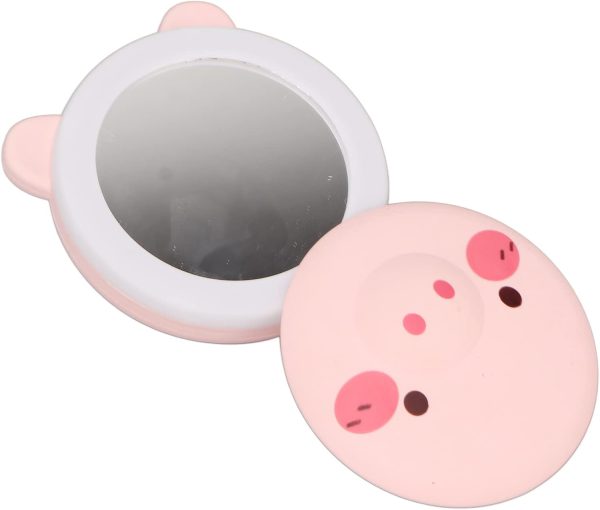 Cute Piggy with Power Bank Function, USB with Makeup Mirror and Light, - Image 7