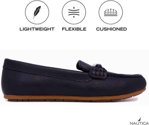 Nautica Woman Flat Loafers Designer Vegan Leather Penny Shoes Slip On - - Image 6