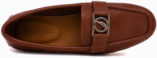 Nautica Woman Flat Loafers Designer Vegan Leather Penny Shoes Slip On - - Image 2