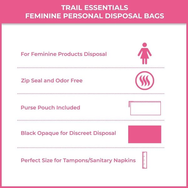 Feminine Personal Disposal Bags Refill Pack- Black Opaque Bags for Sanitary - Image 4