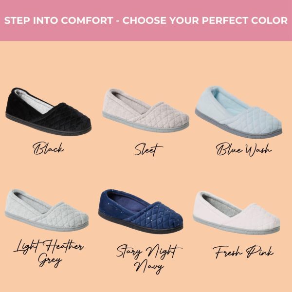 Dearfoams Women's Comfort Memory Foam Indoor Outdoor Katie Slip On Loafer - Image 3