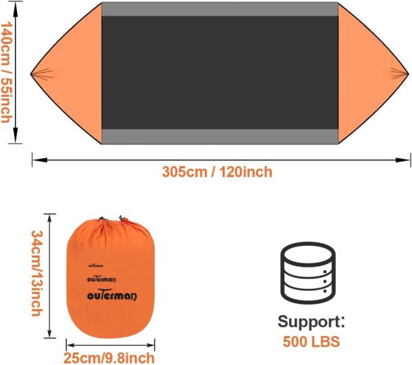 Outerman Camping Hammock with Mosquito Net, Portable Single Hammock with - Image 5