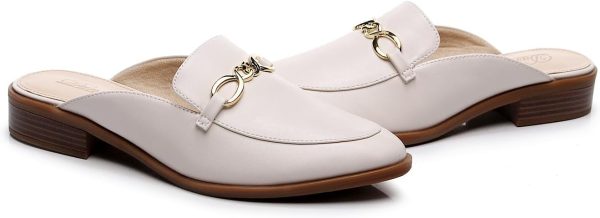 DUNION Women's Dizzy Fancy Open-Back Loafer Comfortable Slip on Chain - Image 6