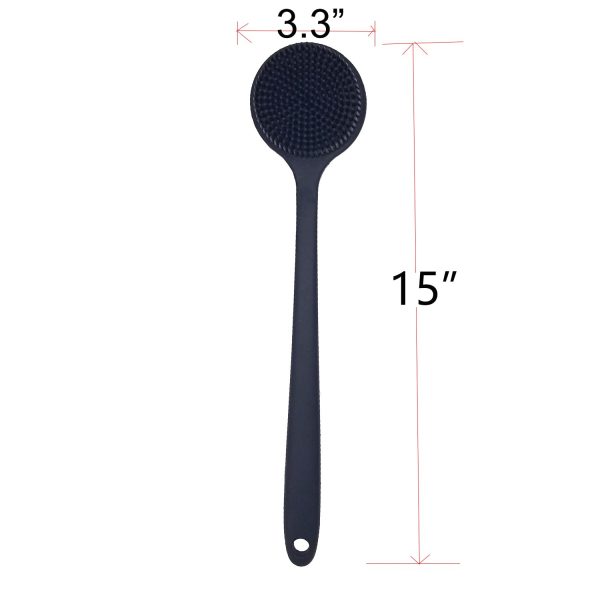 DNC Back Scrubber for Shower Soft Silicone Bath Body Brush with Long Handle - Image 4