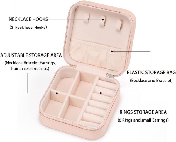 Mini Jewelry Travel Case,Small Jewelry Box,Traveling Jewelry - Image 5