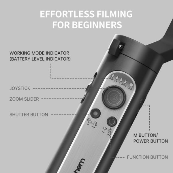 Hohem iSteady V2S Smartphone Gimbal Stabilizer 3-Axis Foldable Phone Gimbal - Image 2
