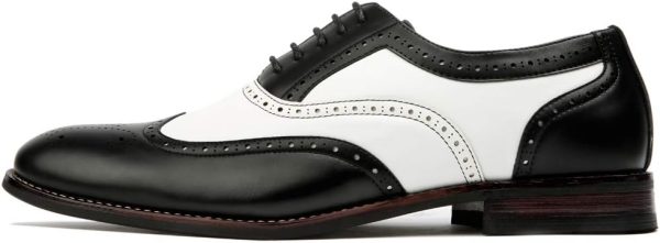 Ferro Aldo Arthur MFA139001D Mens Wingtip Two Tone Oxford Black and White - Image 3