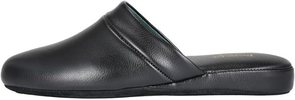 PAMIR Men's Genuine Leather Scuff Slippers with Memory Foam Insole and - Image 8