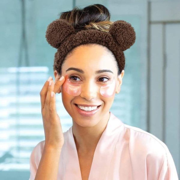 Huachi Spa Headbands for Women Girls Face Washing Makeup Cute Bear Ears - Image 5