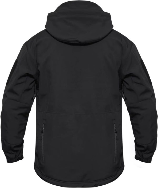 MAGCOMSEN Men's Tactical Jacket 7 Pockets Performance Fleece Lined Water - Image 2