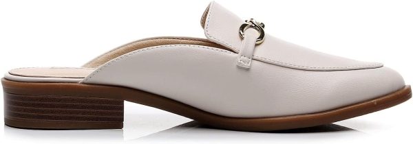 DUNION Women's Dizzy Fancy Open-Back Loafer Comfortable Slip on Chain - Image 3
