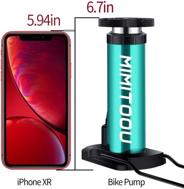 Bike Pump, Mini Bicycle Pump Portable Bike Floor Pump with Presta and - Image 4