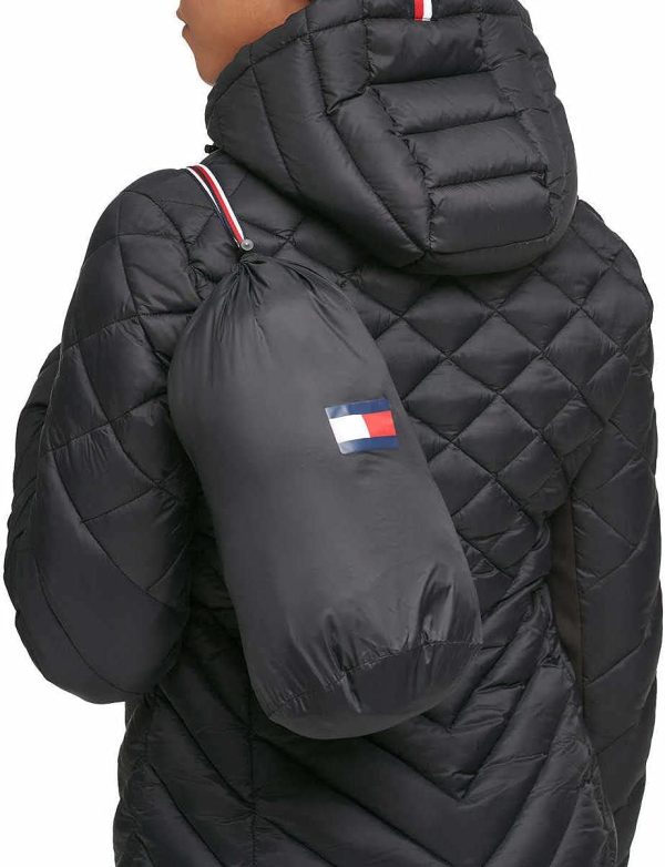 Tommy Hilfiger Women's Hooded Zip Front Short Packable Jacket - Image 6