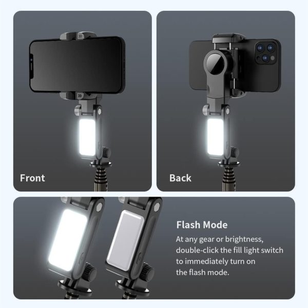 Gimbal Stabilizer for Smartphone 2 Axis Selfie Stick Tripod with Face - Image 7