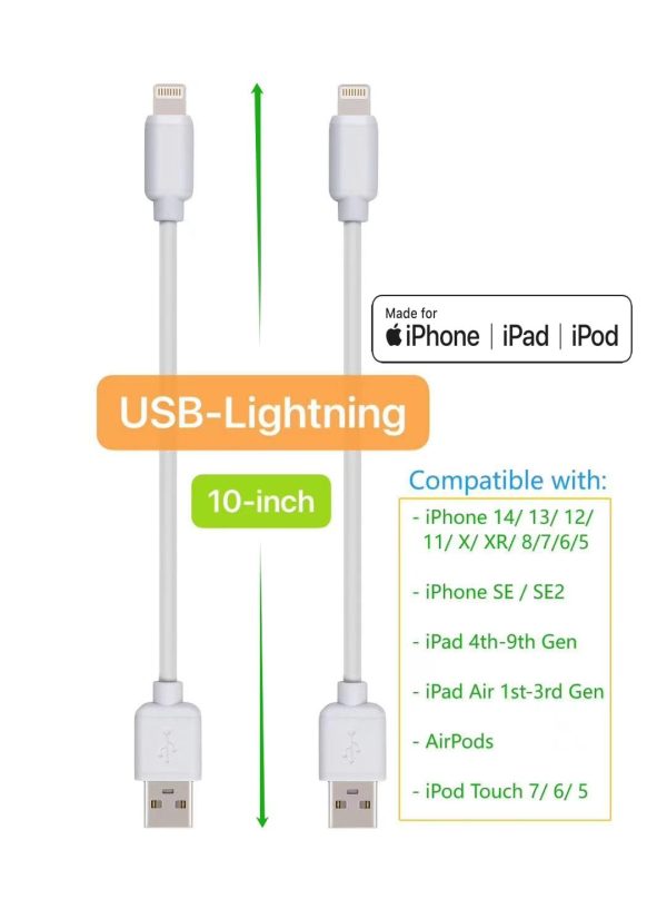 Short USB Cable 5 Variety Pack 10-PCS Mixed 5 Varieties X 2PCS (10-inch) - Image 2